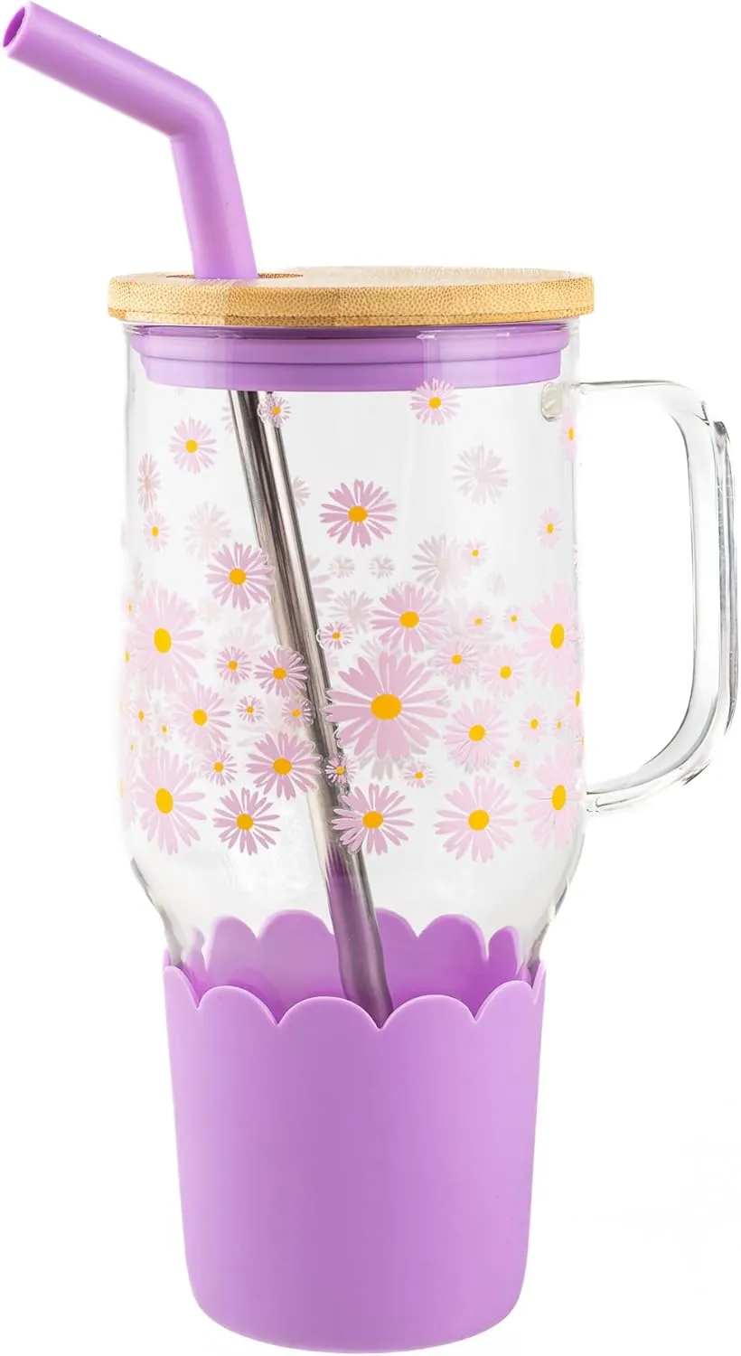 10 Strawberry Street Adria Hydration Bottle, Lilac Daisy