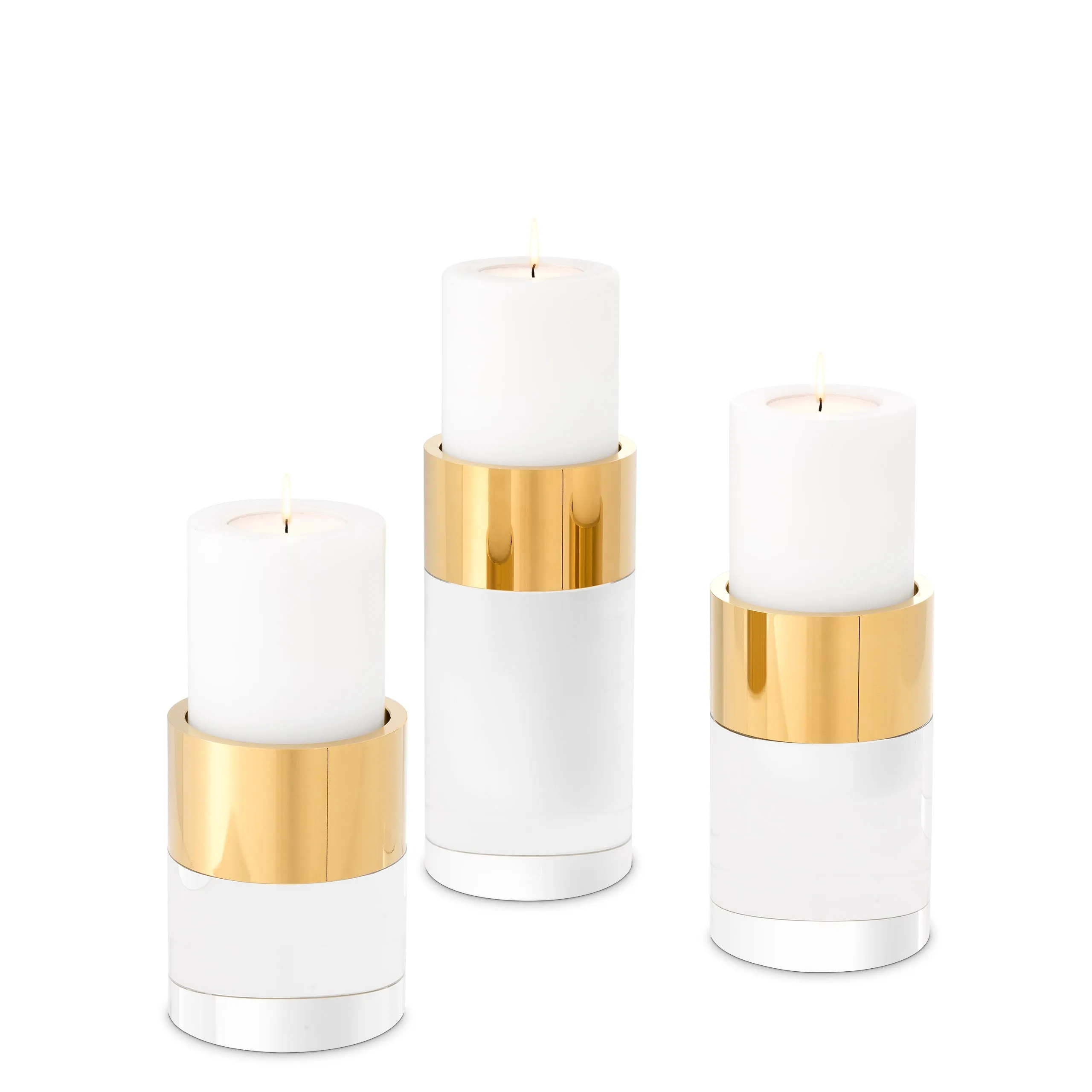 112091 - Candle Holder Sierra gold finish set of 3