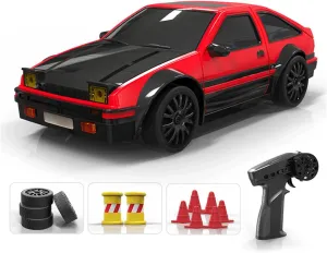 1/24 Scale RC Drift Car, 2.4G 4WD Full Proportional Control RC Sport Car with LED Light, RC Racing Toy for Hobbyist