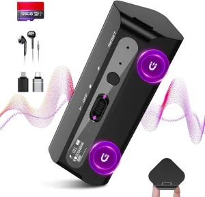 128GB(9800 Hour) Magnetic Voice Recorder with AI Triple Noise Reductio, 30 Days Continuous Recording Device, Voice Activated Recorder with Screen Display, Digital Voice Recorder for Meetings/Lectures