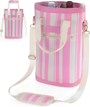 2-Bottle Insulated Wine Carrier Tote - Leakproof Padded 900D Oxford Wine Cooler Bag for Travel, Picnics, Beach & Parties - Ideal Wine Gift for Wine Lovers