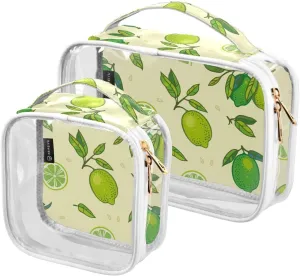 2 Pack Toiletry Bag Clear Toiletry Bags Fit Carry-on Travel Essential Clear Travel Bags for Toiletries Pears
