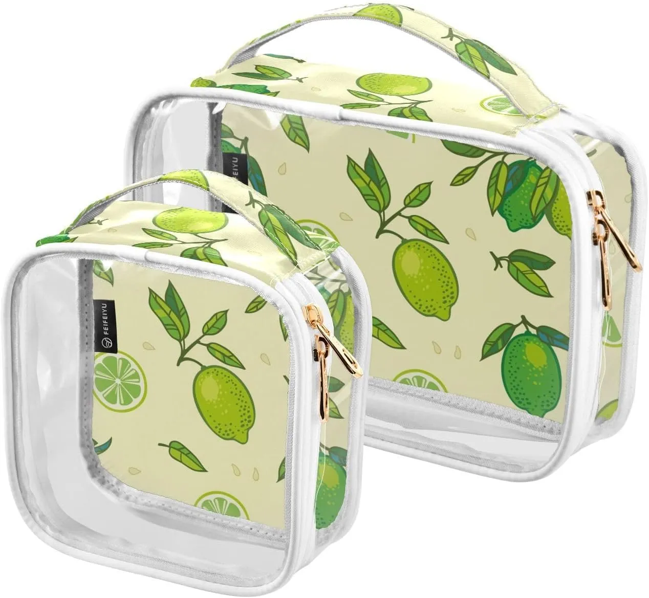 2 Pack Toiletry Bag Clear Toiletry Bags Fit Carry-on Travel Essential Clear Travel Bags for Toiletries Pears
