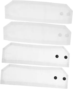 2 Pair Detachable Cuff Sleeves Elegant Square Button Design Wrist Cuffs for Women Fashion Blouse Sleeves