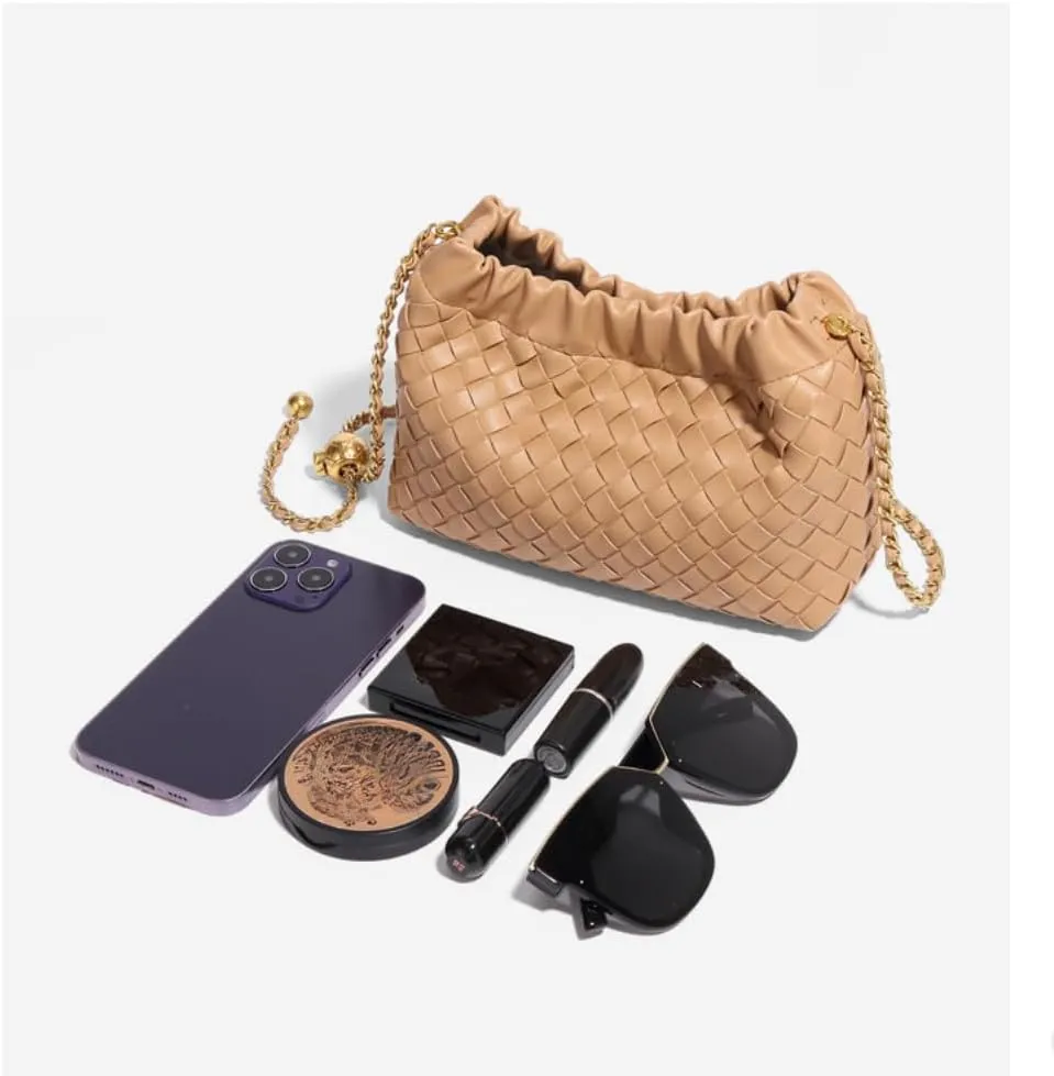 2025 Women PU Leather Shoulder Bag, Cloud Bag, Crossbody Bag with Adjustable Strap and Zipped Pocket, Fashion Accessories (Black)