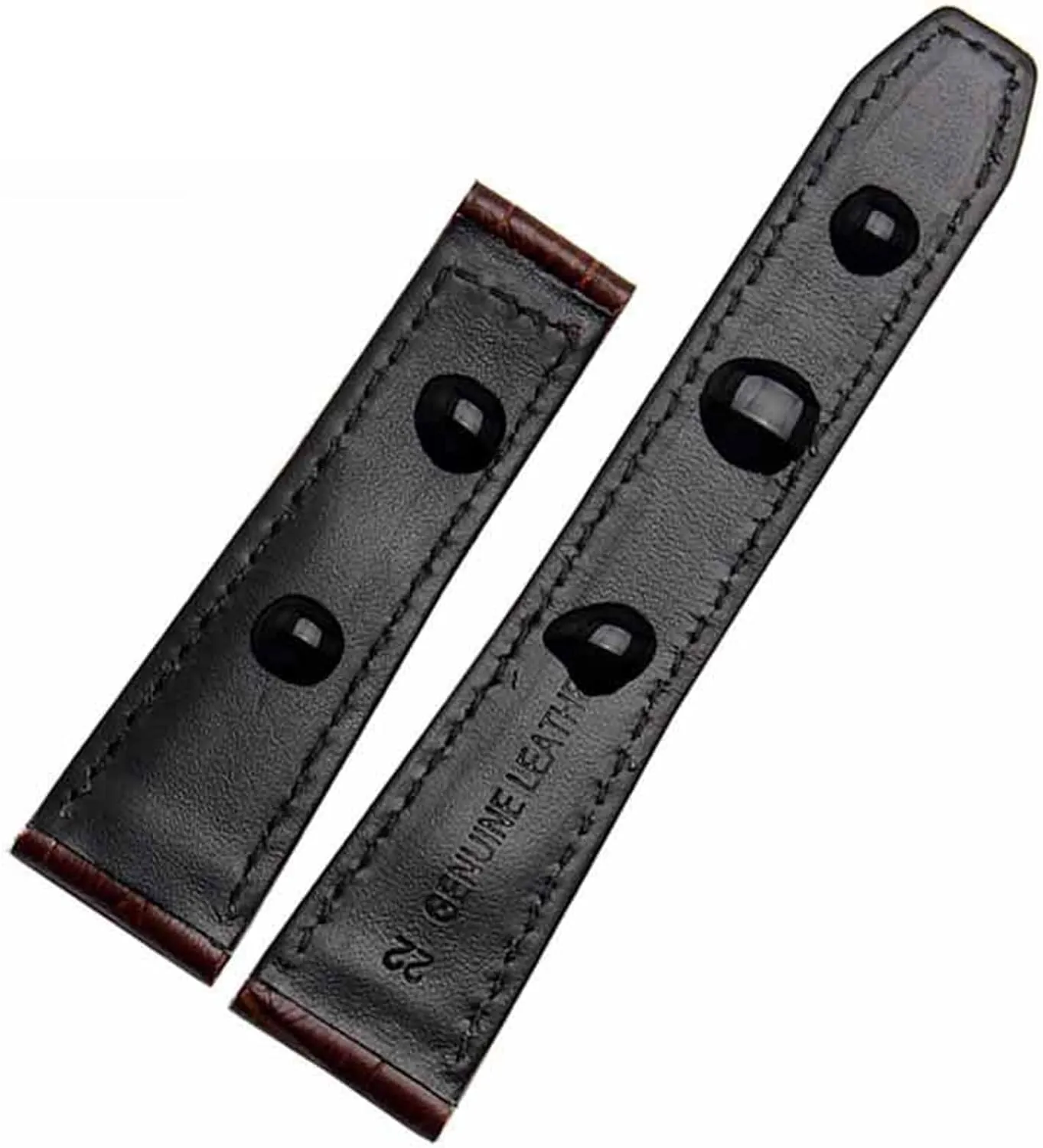 20mm 22mm for Maurice Lacroix Eliros watchband First Layer Calfskin with Folding Buckle Black Brown Cow Genuine Leather Strap
