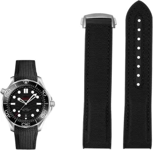 20mm 22mm Nylon Rubber Watchband For Omega PLANET OCEAN Men Deployant Clasp Strap Watch Accessorie Silicone Watch