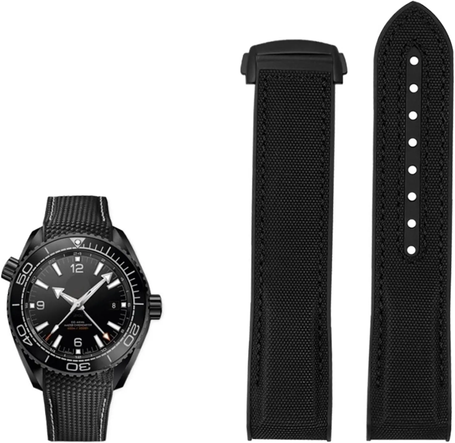 20mm 22mm Nylon Rubber Watchband For Omega PLANET OCEAN Men Deployant Clasp Strap Watch Accessorie Silicone Watch