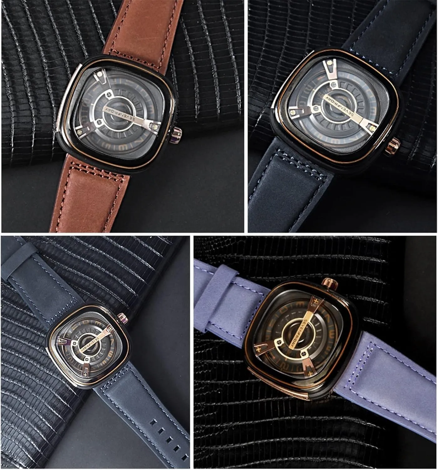 28mm Genuine Leather Strap for sevenfriday Watch Band Q203 M203 P1 P2 S2 M2 Q2 03 01 02 Brown Blue Cowhide Watch Strap