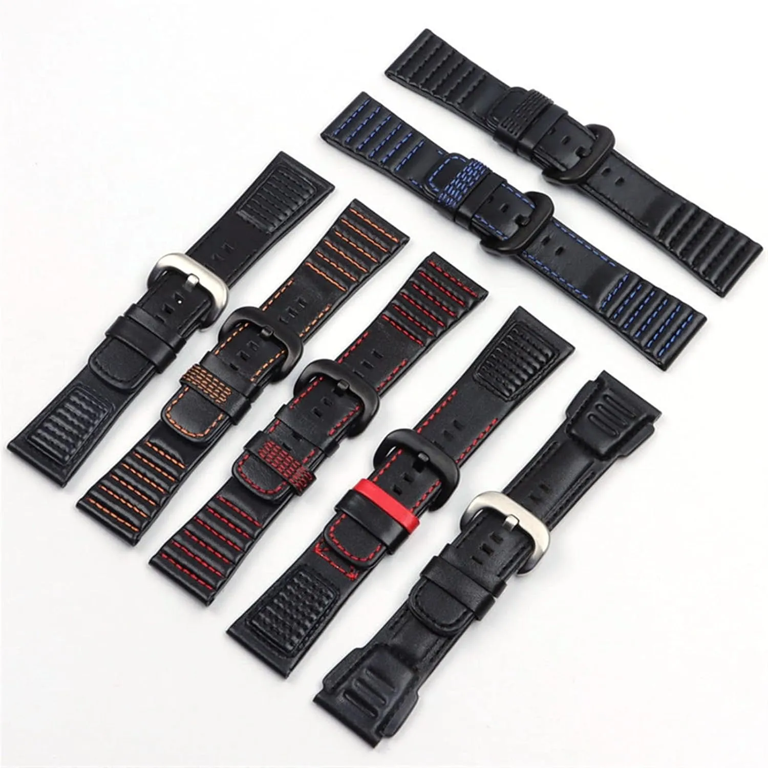 28mm Genuine Leather With Stitches Wrist Watchband Loops For Sevenfriday P3B/01 S2/01 Men Watch Strap