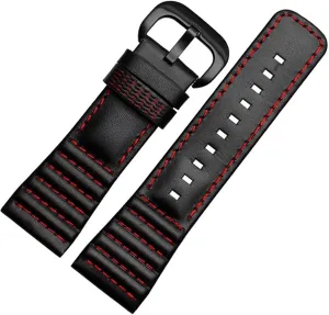 28mm Genuine Leather With Stitches Wrist Watchband Loops For Sevenfriday P3B/01 S2/01 Men Watch Strap