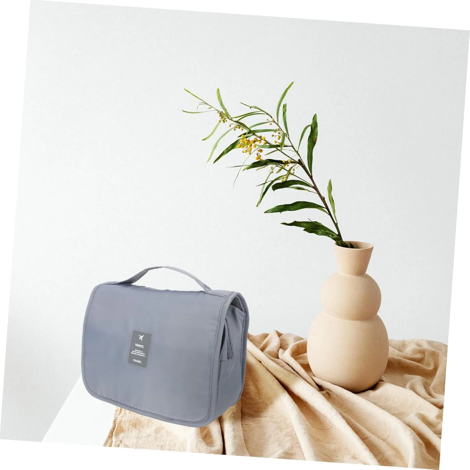 2pcs Hanging Toiletries Travel Storage Waterproof Portable Capacity Hook Wash Design Large Toiletry, Light Greyx3pcs, 40x24cmx3pcs