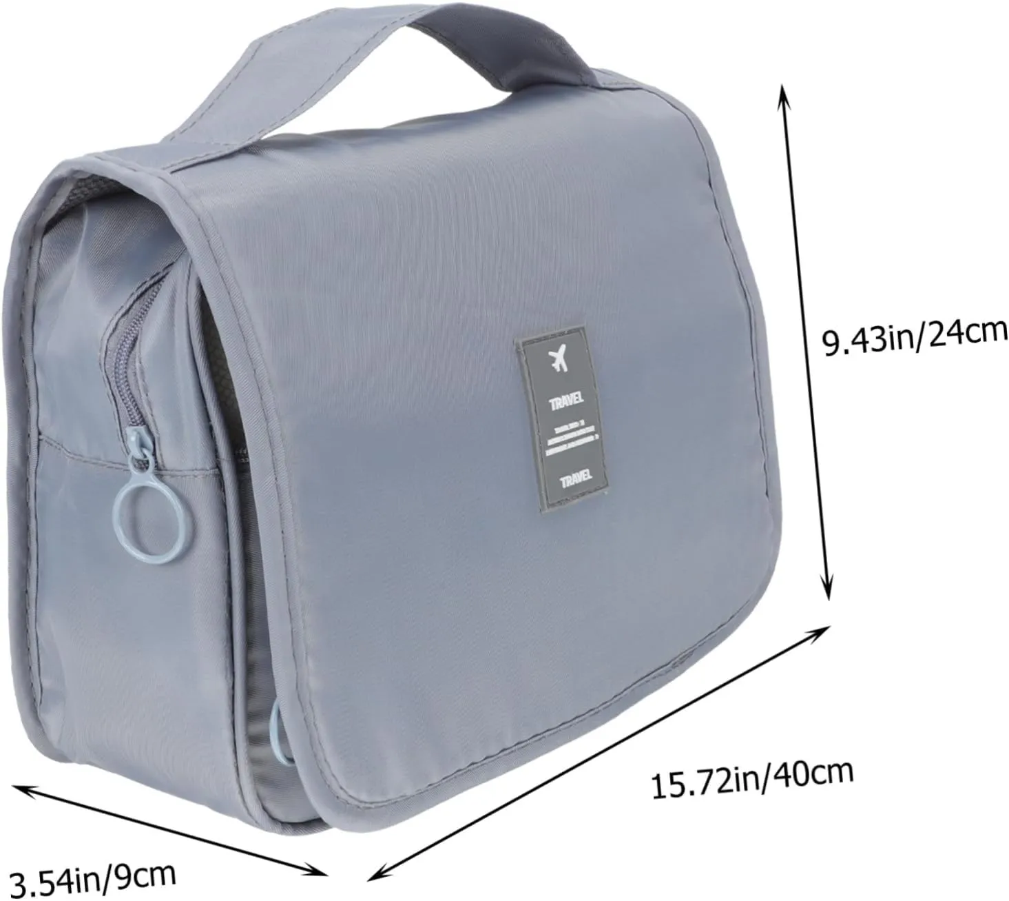 2pcs Hanging Toiletries Travel Storage Waterproof Portable Capacity Hook Wash Design Large Toiletry, Light Greyx3pcs, 40x24cmx3pcs