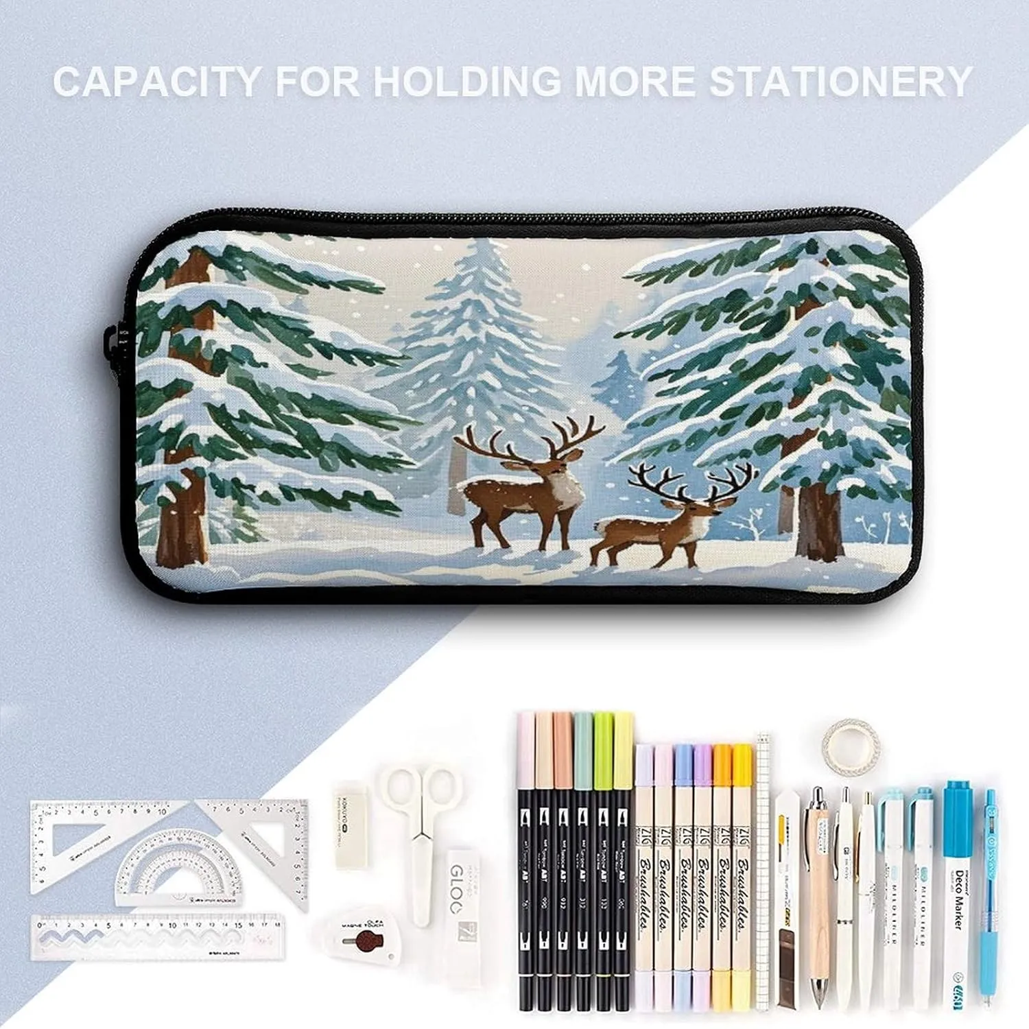 3-in-1 Backpack Lunch Bag Pencil Case Set, Lovely Fawn Print Adjustable Shoulder Straps,Spacious Storage – Perfect for Work & Travel