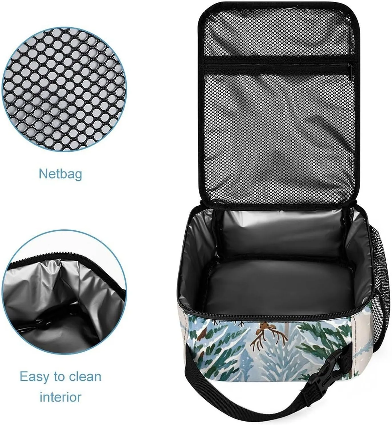 3-in-1 Backpack Lunch Bag Pencil Case Set, Lovely Fawn Print Adjustable Shoulder Straps,Spacious Storage – Perfect for Work & Travel