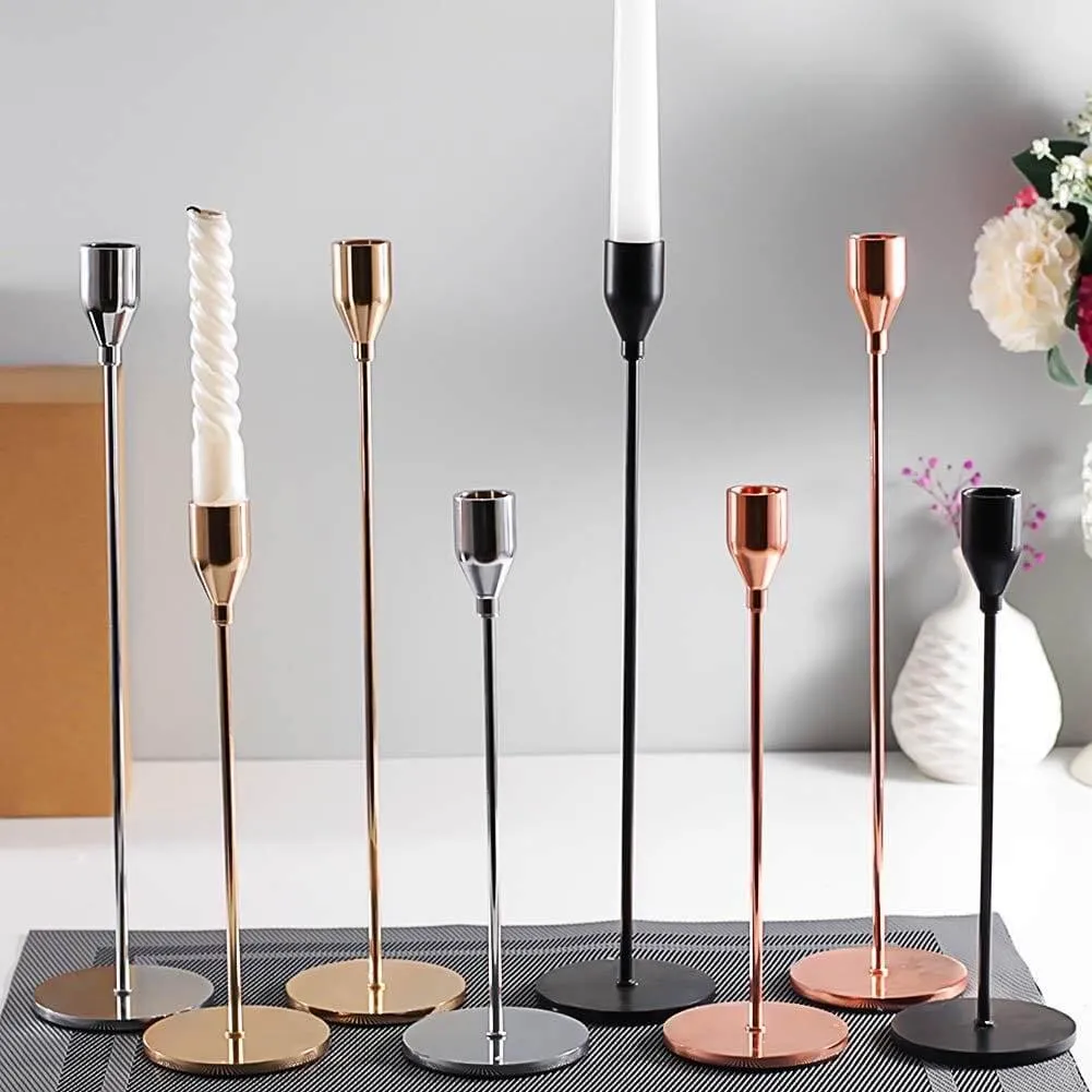 3-Piece Candle Holder Set - Decorative Accent Holders