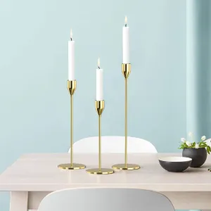3-Piece Candle Holder Set - Decorative Accent Holders
