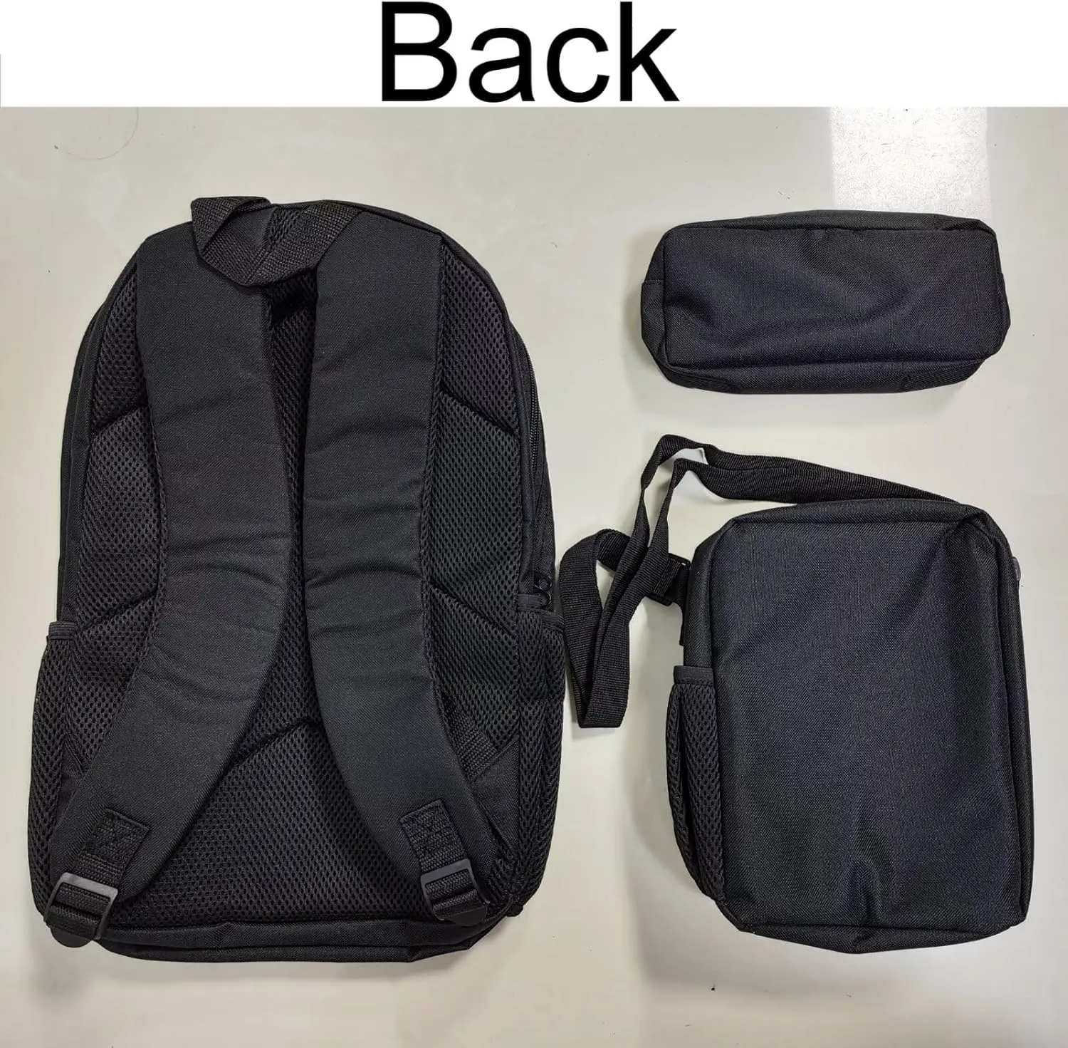 3Pcs Black French Bulldog Print Student Backpack Book Bags Knapsack Rucksack Lunch Bag for Preschool Kindergarten Elementary Students