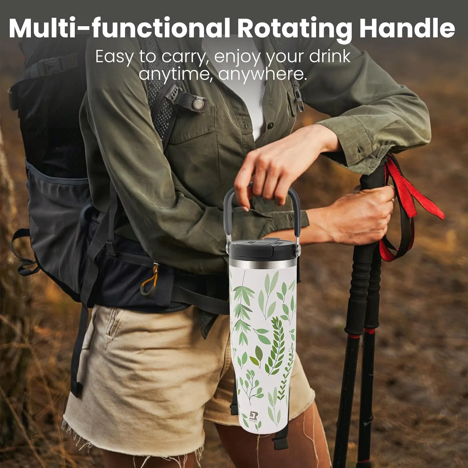 40 oz 2.0 Stainless Steel Tumbler with Leak-Proof Lid and Straw, Double-Wall Vacuum Insulated Travel Mug for Coffee, Iced Tea, or Water - Ideal for Commutes and Outdoor