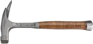 5133070000 Xstriker Rough Face Magnetic Carpenters Hammer with Leather Handle, Silver/Brown, 850 g