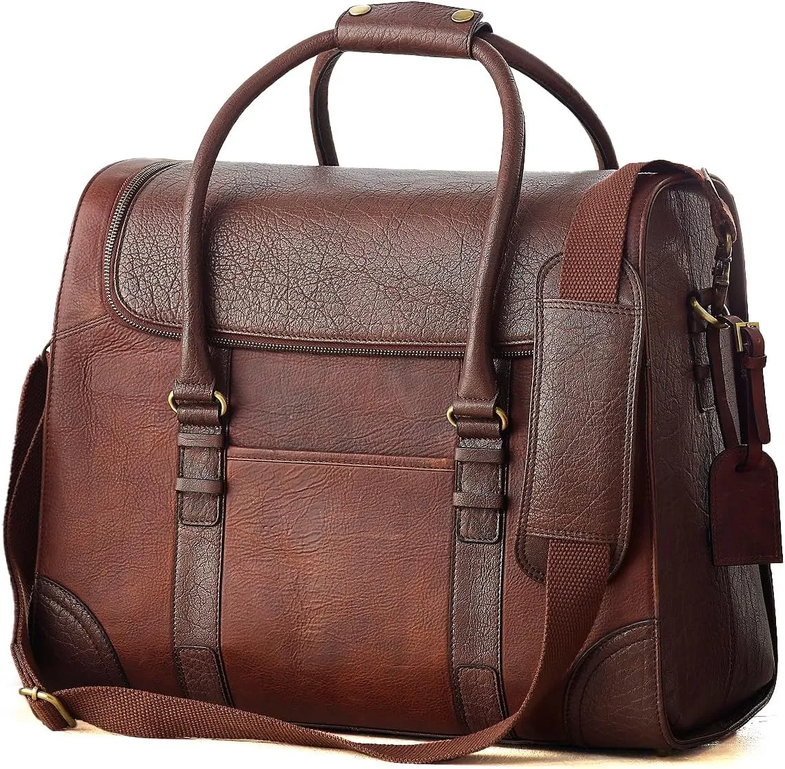 6-Bottle Leather BYO Weekender Wine Bag