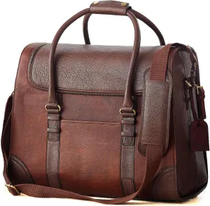 6-Bottle Leather BYO Weekender Wine Bag