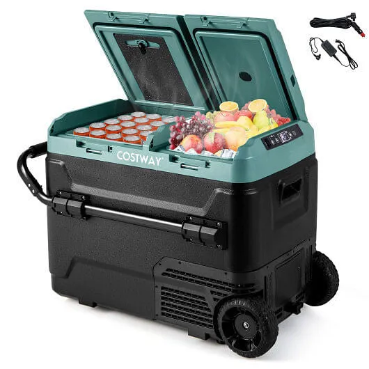 64QT Portable Compressor Fridge Freezer for Vehicles Camping Travel Truck RV Boa