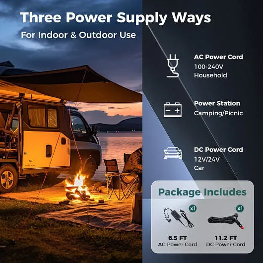 64QT Portable Compressor Fridge Freezer for Vehicles Camping Travel Truck RV Boa