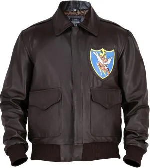 A2 Aviator Brown WWII Flying Tiger Jacket - Pilot Jackets for Men - Bomber Leather Jacket Men