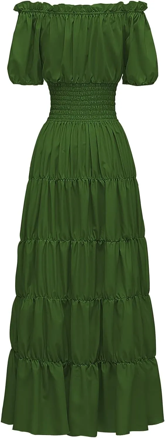 Abaowedding Renaissance Women Medieval Chemise Dress Pirate Peasant Top Irish Under Dress