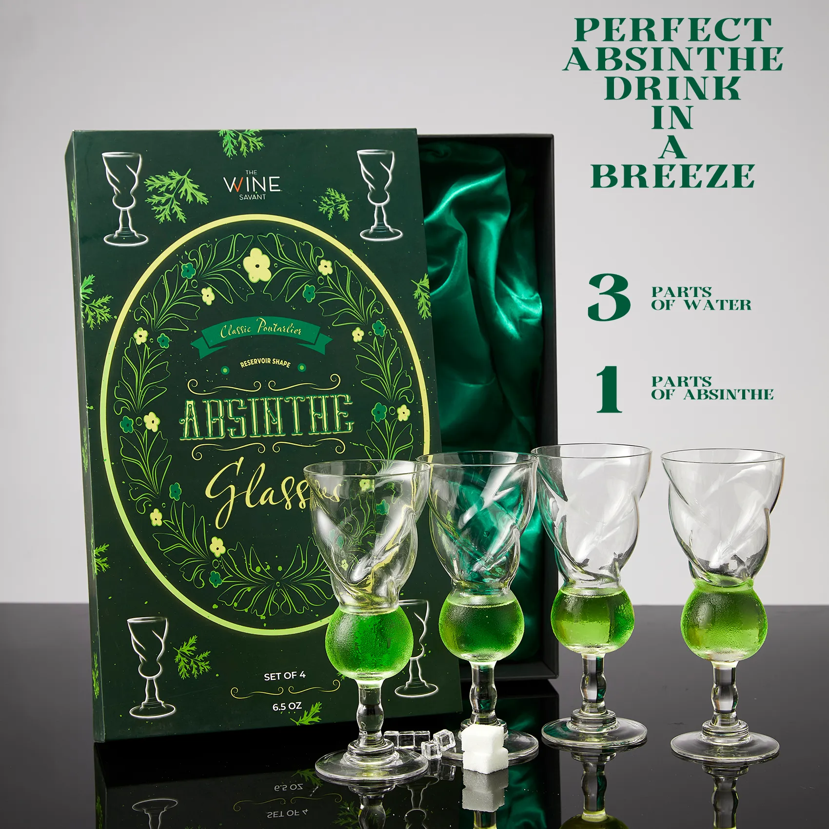 Absinthe Glasses 7.6 oz  Set of 6