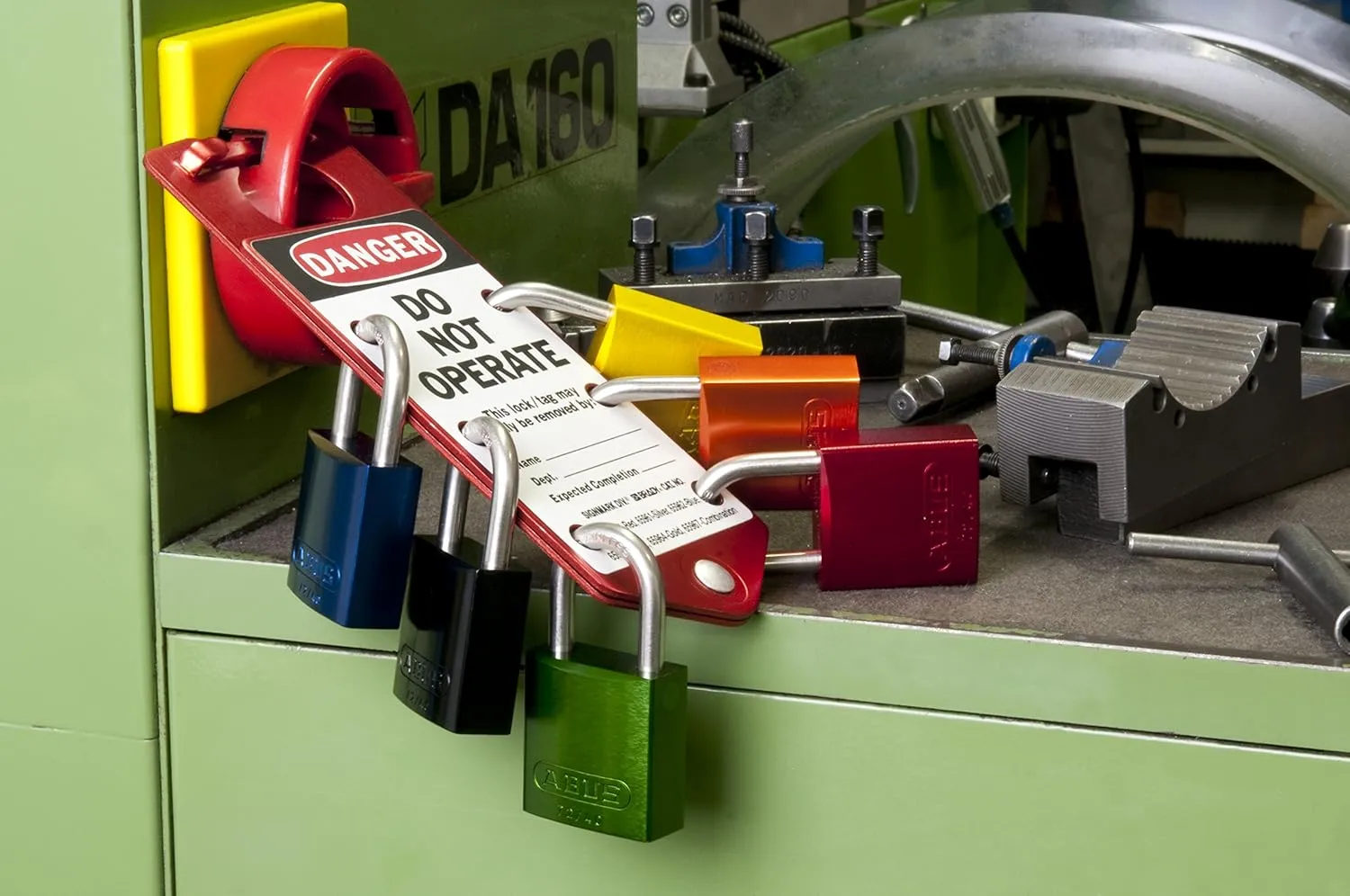 ABUS 72/40 KD Aluminum Safety Padlock Keyed Different Padlock with 1" Shackle, Green