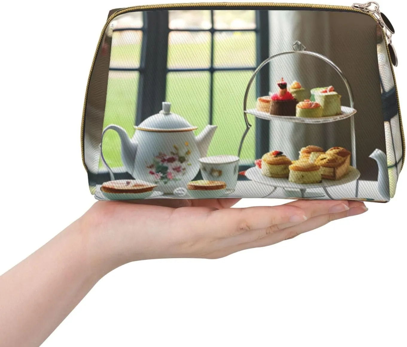 Afternoon Tea Toiletry Pouch, Travel-Friendly Makeup Organizer For Makeup Brushes, Lipsticks