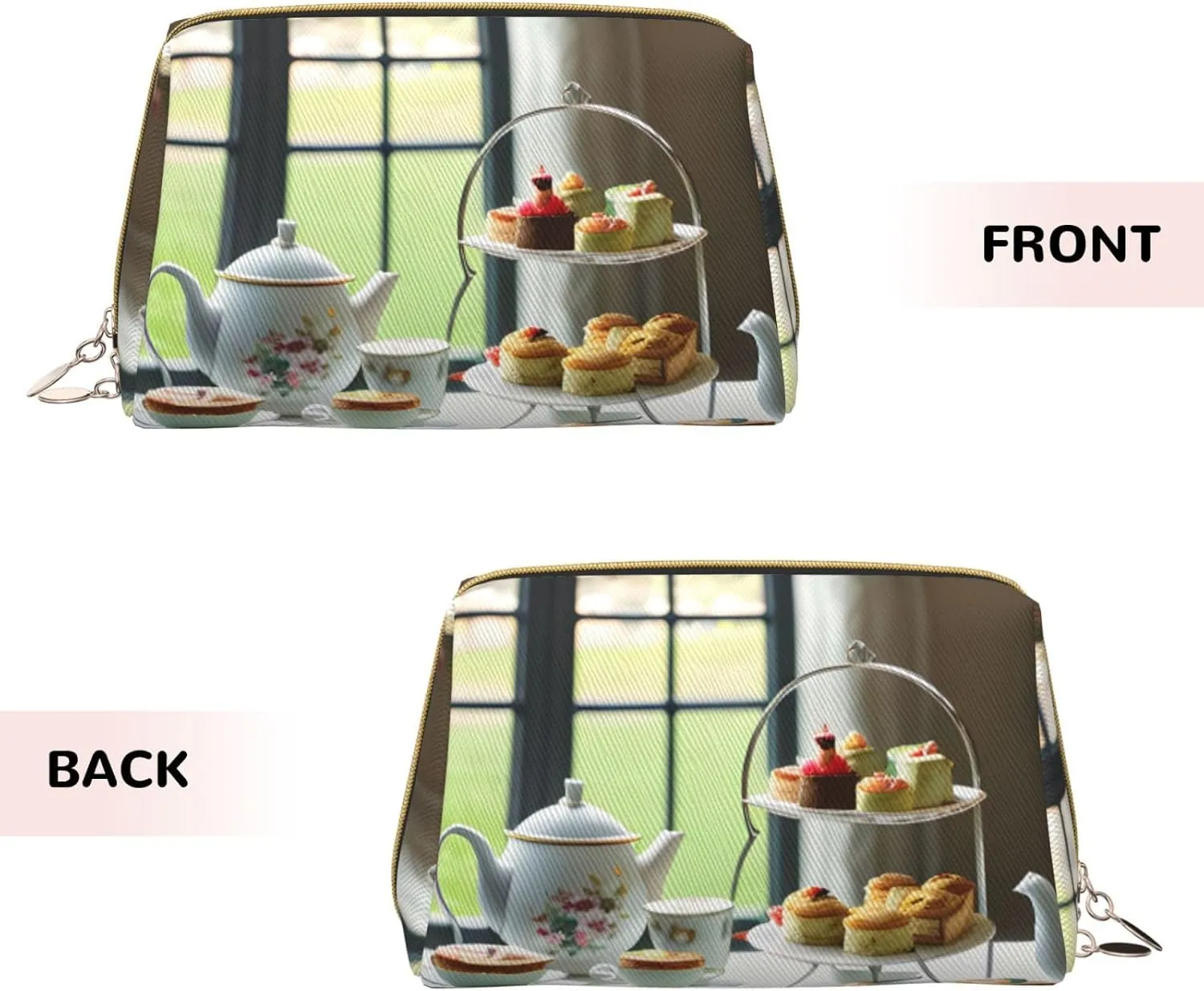 Afternoon Tea Toiletry Pouch, Travel-Friendly Makeup Organizer For Makeup Brushes, Lipsticks