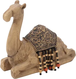 Aladeno Camel Statue Resin 6.30x2.56x6.10in Room Decor Retro Style Home Decor Flat Bottom Figurine Decorative Ornaments Exquisite Luster Desk Decor for Living Room Bedroom