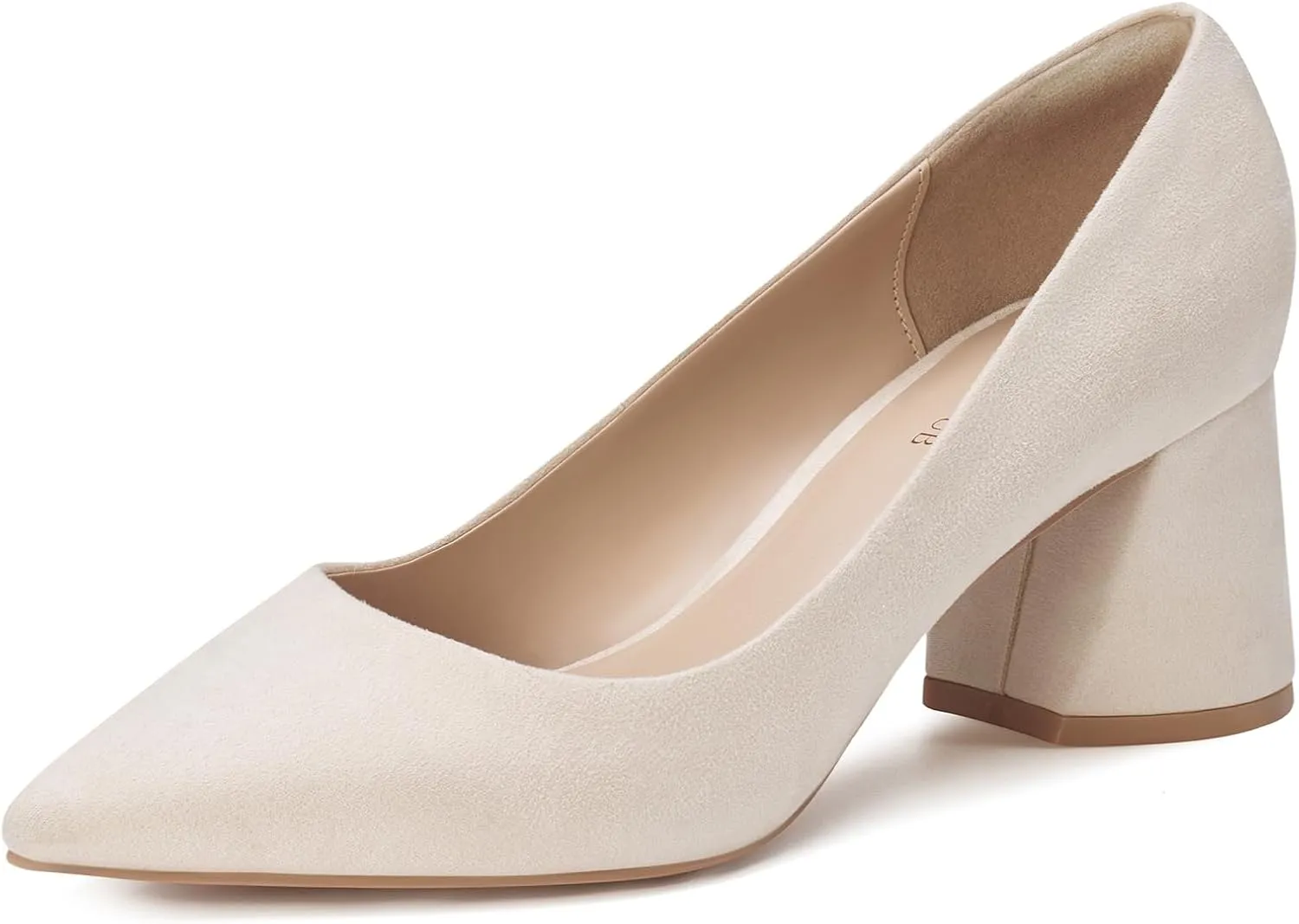 ALICEPUB Women's Closed Toe Heels Pumps Slingback Heels 2inch Chunky Block Heels Low Dress Shoes Comfortable Business Office Work Heels Wedding Shoes