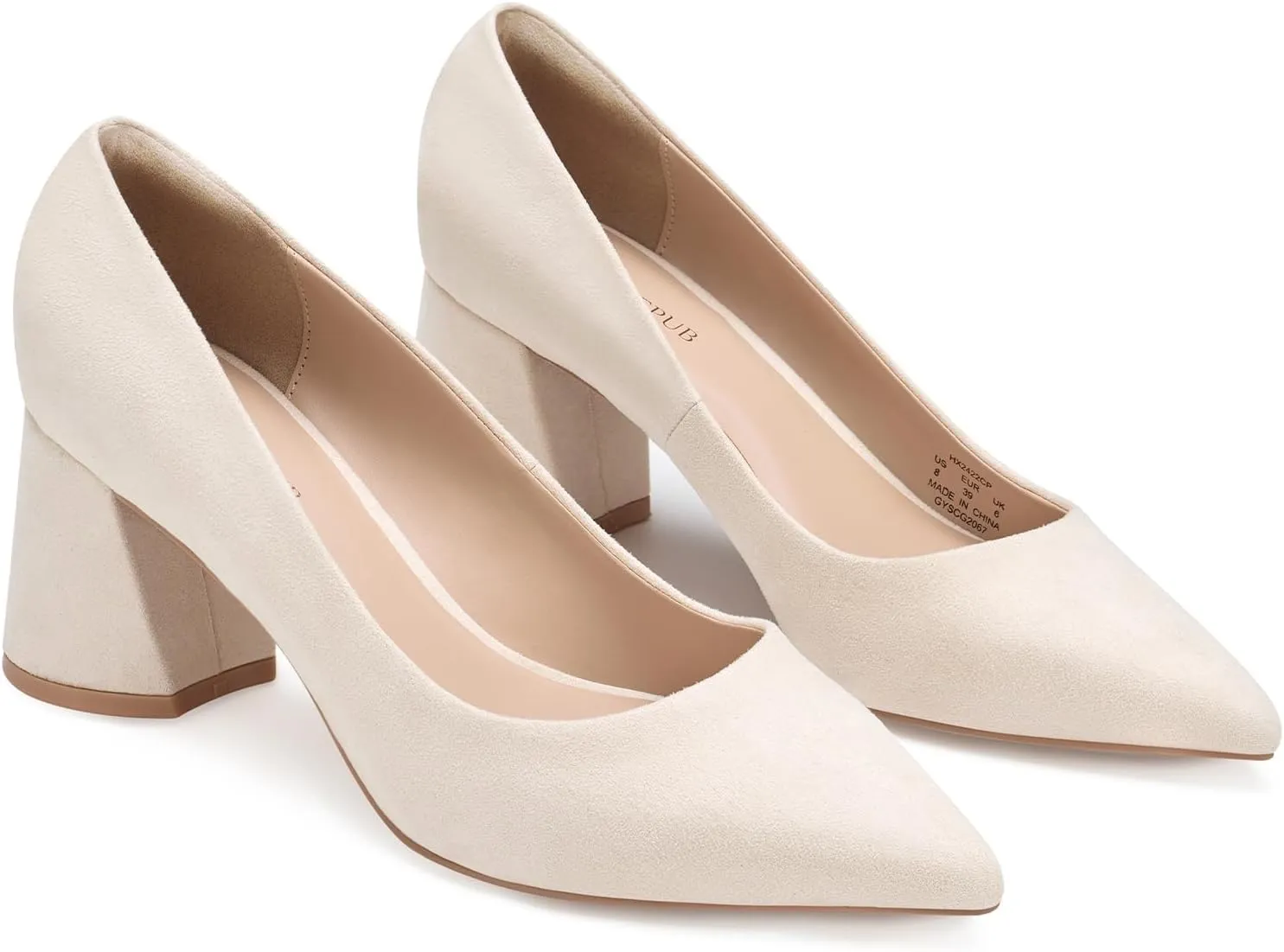 ALICEPUB Women's Closed Toe Heels Pumps Slingback Heels 2inch Chunky Block Heels Low Dress Shoes Comfortable Business Office Work Heels Wedding Shoes
