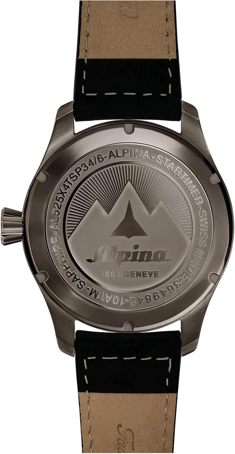 ALPINA Startimer Pilot 3-Hand Automatic, Arabic Markers, Sapphire Crystal, 44mm