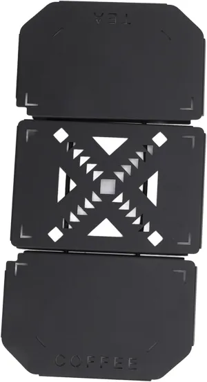 Aluminum Alloy Portable Camping Table Board, Coffee Station, Premium Texture Elegant Aesthetics for Lunch Box with Side Expansion Panel for Fishing Box