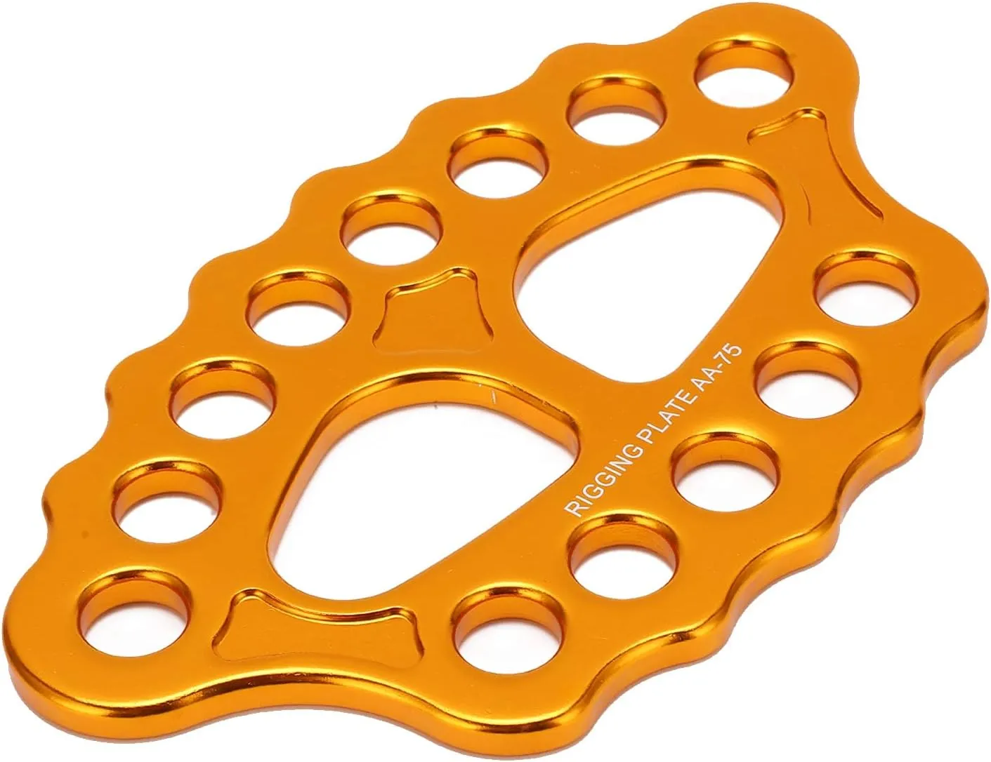 Aluminum Alloy Rigging Plate 15 Holes 45KN Climbing Anchor Splitter for Professional Climbers, Finger Force Distributor, Finger Force Rigging Plate, Outdoor Adventure Tools.