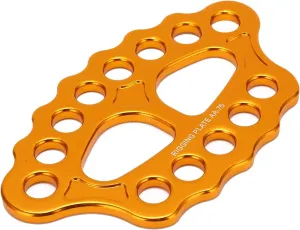 Aluminum Alloy Rigging Plate 15 Holes 45KN Climbing Anchor Splitter for Professional Climbers, Finger Force Distributor, Finger Force Rigging Plate, Outdoor Adventure Tools.