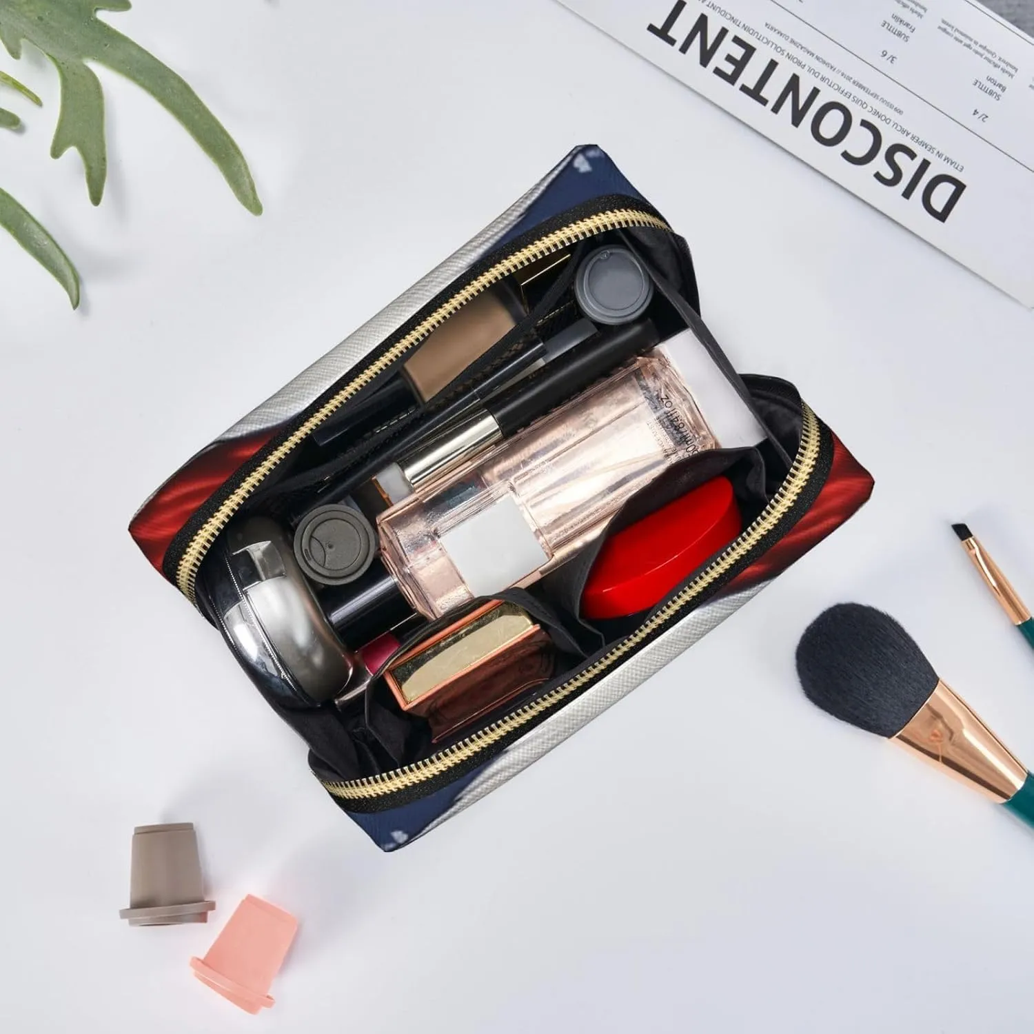 American Bald Eagle Toiletry Pouch, Travel-Friendly Makeup Organizer For Makeup Brushes, Lipsticks