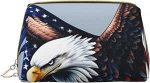American Bald Eagle Toiletry Pouch, Travel-Friendly Makeup Organizer For Makeup Brushes, Lipsticks
