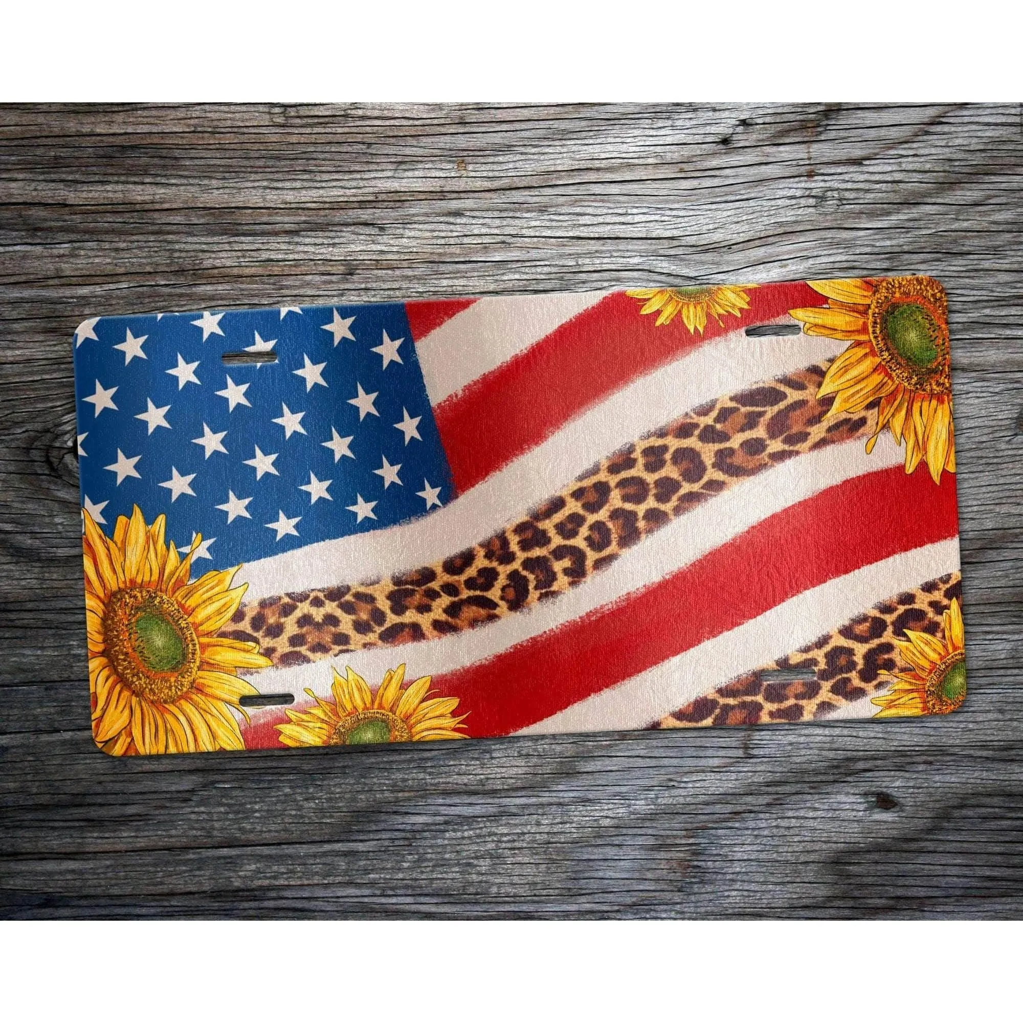 American Flag Personalized License Plate | Custom Patriotic Car Tag | Personalized Kreation
