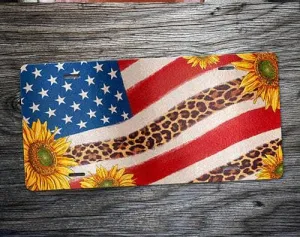 American Flag Personalized License Plate | Custom Patriotic Car Tag | Personalized Kreation