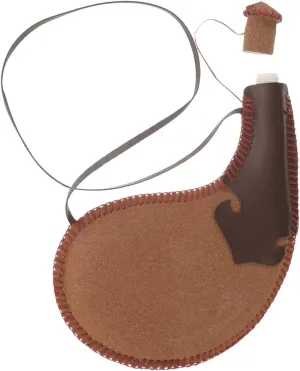 Amosfun Bota Wine Bag Traditional Spanish Bota Bag Vintage Leather Wine Bota Water Canteen Wine Flask Water Bottle Pouch with Shoulder Strap for Traveling Camping Hiking, 31.00X19.50X2.50CM, Brown