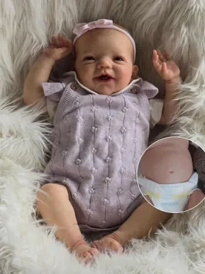 Anano Lifelike Reborn Baby Dolls Silicone Full Body 20Inch Realistic Newborn Baby Toy Dolls That Look Real Girl Life Like New Born Baby Doll Anatomically Correct Baby Doll Alive