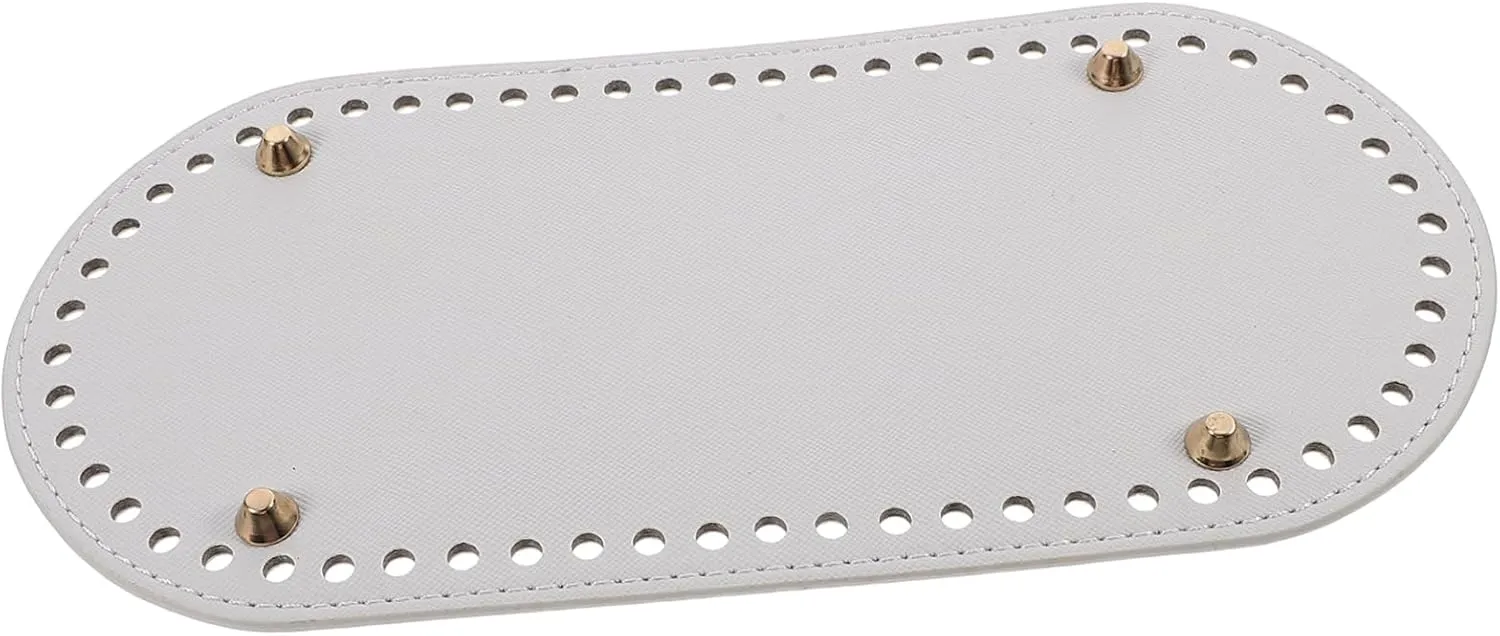 Angoily Purse Bottom Insert Pu Bag Bottom Pad Holes Crochet for DIY Handbags Tote Backpacks