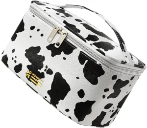 Angoily Toiletry Bag Cow Grain Wash Bag Large Capacity Waterproof Makeup Travel Bag Store Ease, As Shown, 22.00X13.00X11.00CM