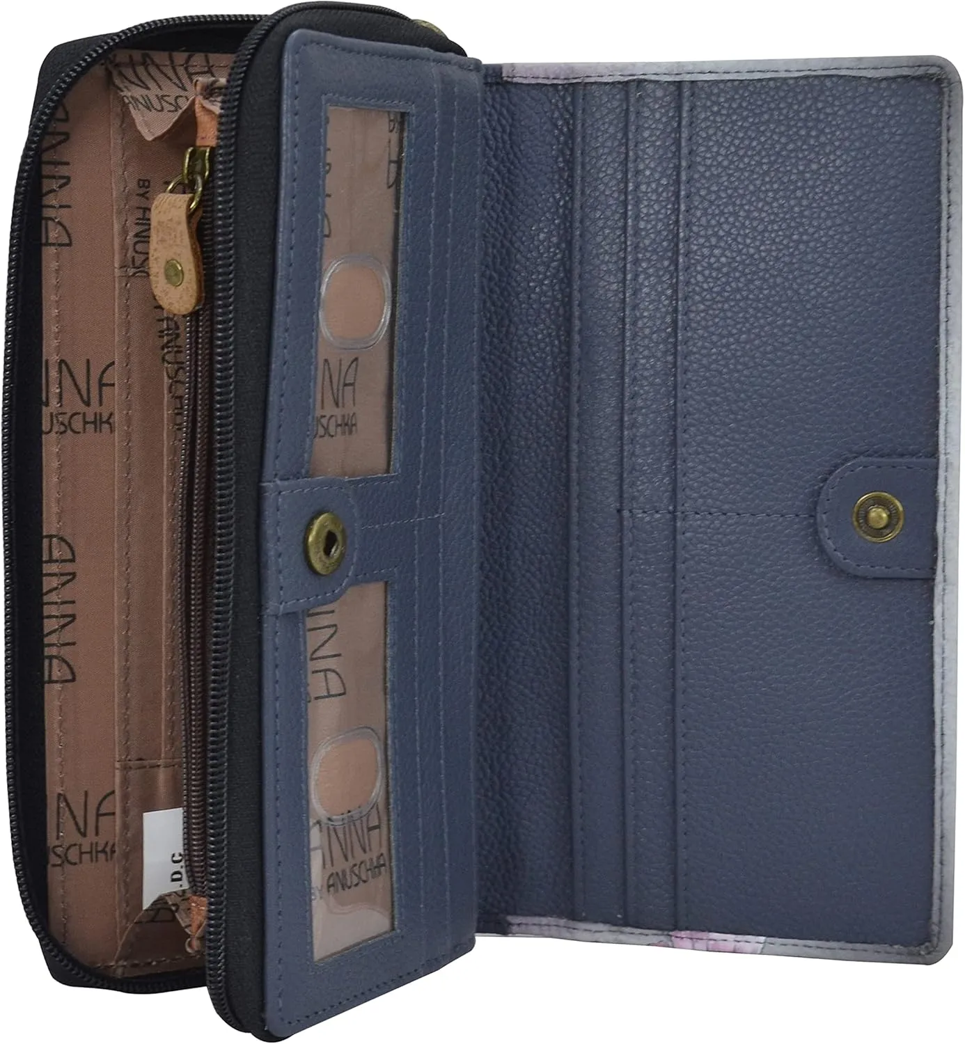 Anna by Anuschka Women's Hand-Painted Genuine Leather Organizer Clutch